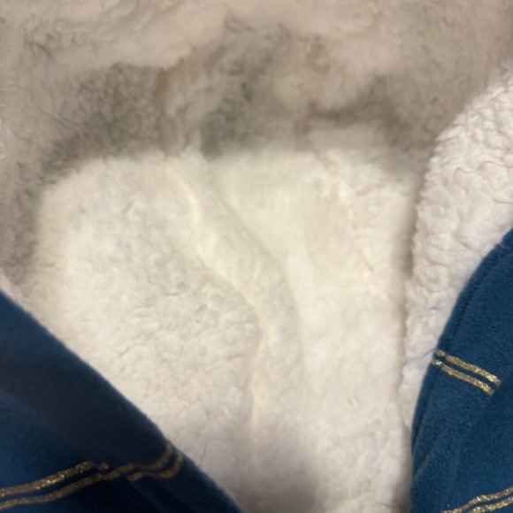 Carter's Navy Blue Gold Striped Fleece Hood Jacket, 6m NWT - Picture 3 of 4